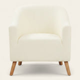 Tub Armchair Cover – Herringbone Knit – Ivory Cream
