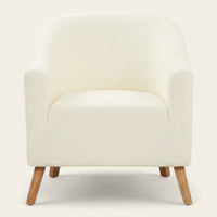 Tub Armchair Cover – Herringbone Knit – Ivory Cream