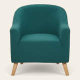 Tub Armchair Cover – Herringbone Knit – Teal