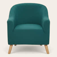Tub Armchair Cover – Herringbone Knit – Teal