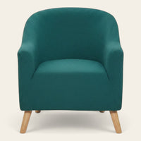Tub Armchair Cover – Herringbone Knit – Teal