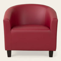 Tub Armchair Cover – Leather Look – Bordeaux