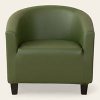 Tub Armchair Cover – Leather Look – Forest