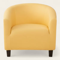 Tub Armchair Cover – Leather Look – Honey
