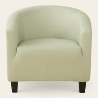 Tub Armchair Cover – Leather Look – Sage Mist