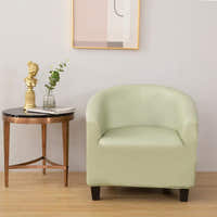 Tub Armchair Cover – Leather Look – Sage Mist