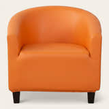 Tub Armchair Cover – Leather Look – Terracotta