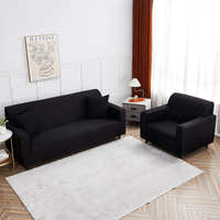 Armchair Cover – Plain Stretch – Ink Black