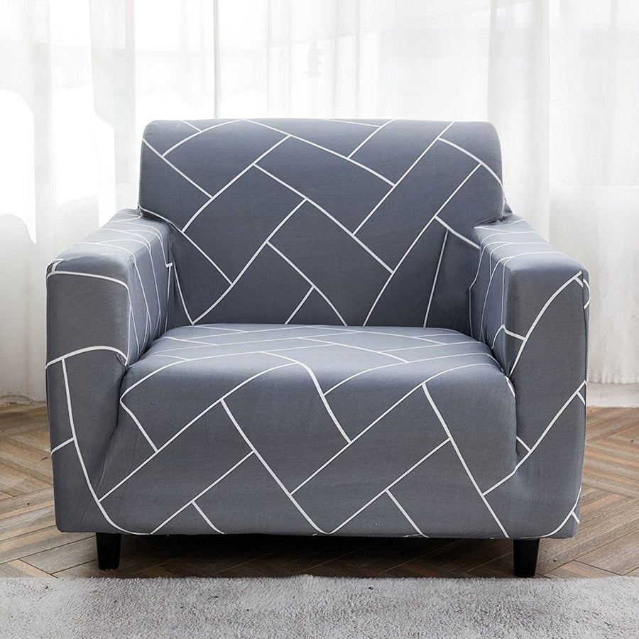 Armchair Cover – Plain Stretch – Pearl Grey