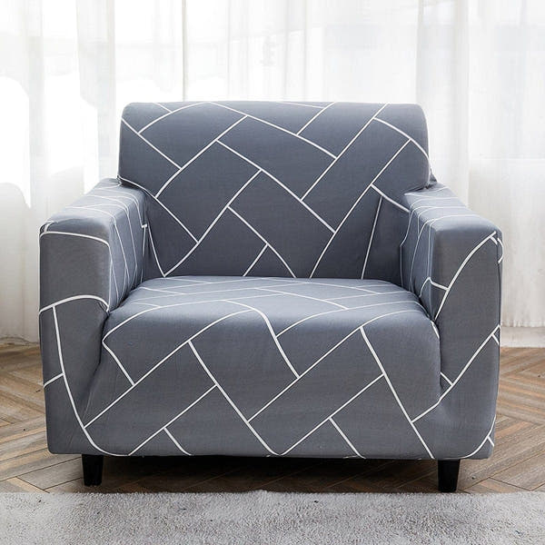 Armchair Cover – Plain Stretch – Pearl Grey