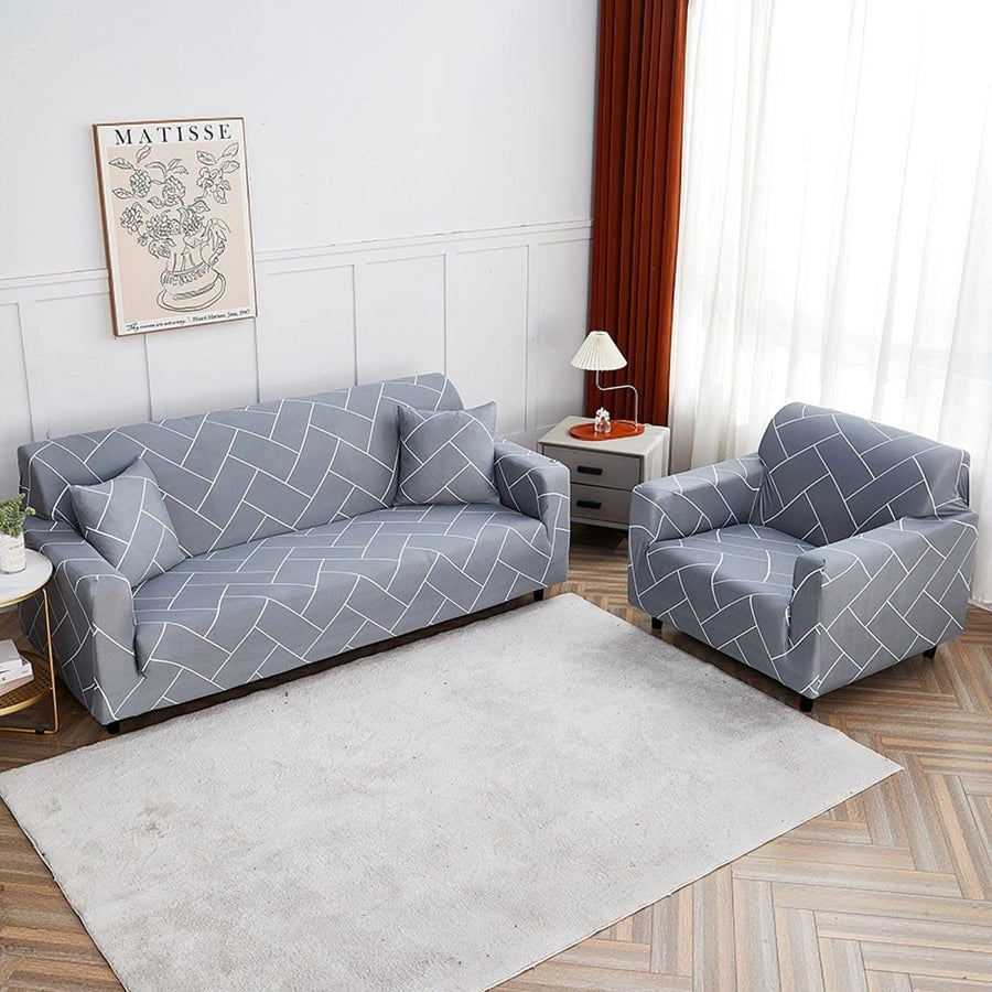 Armchair Cover – Plain Stretch – Pearl Grey