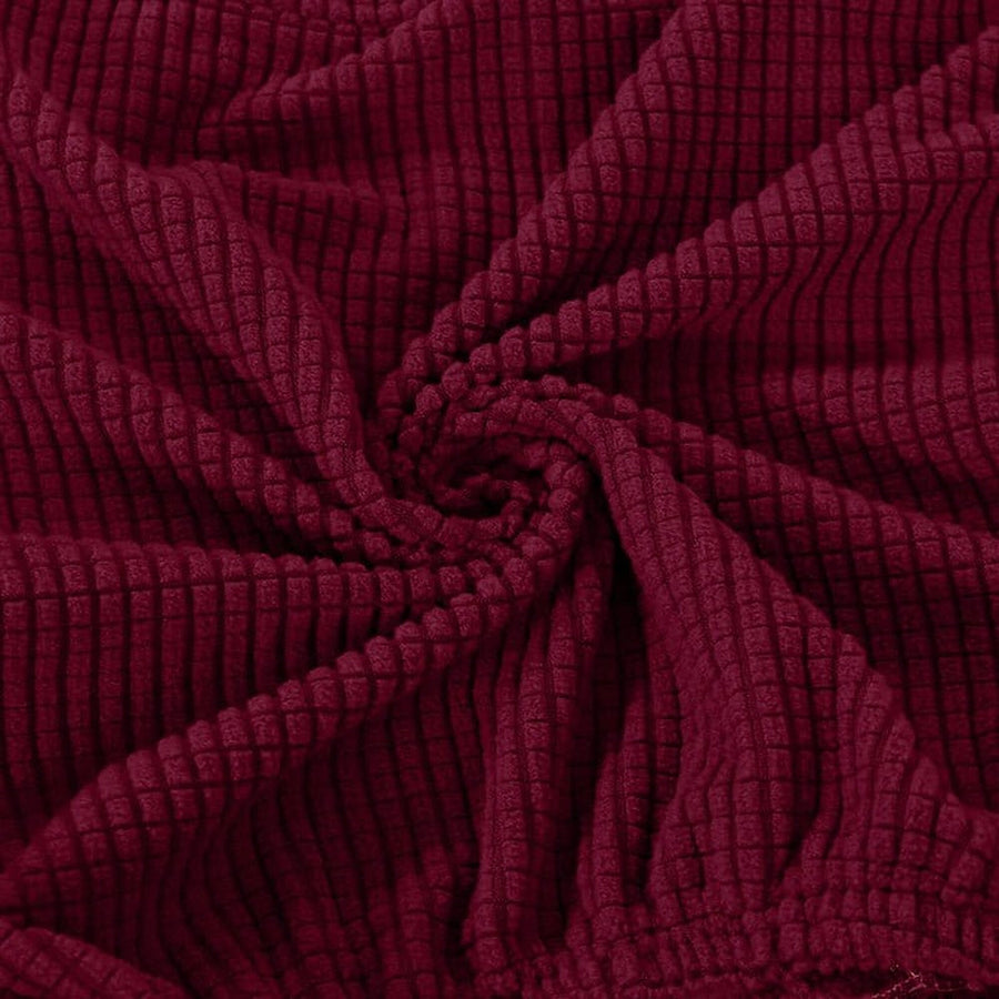 Tub Armchair Cover – Herringbone Knit – Bordeaux