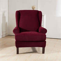 Armchair Cover – Smooth Wingback – Bordeaux