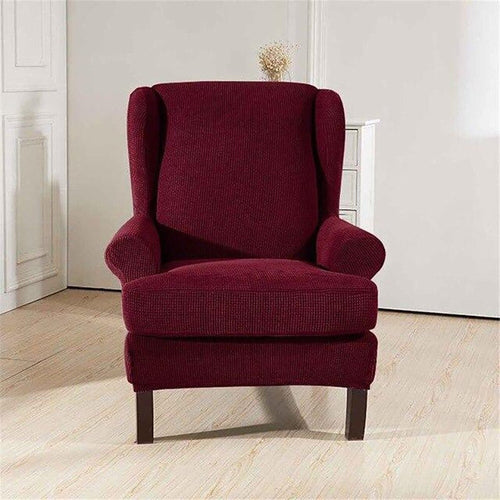 Armchair Cover – Smooth Wingback – Bordeaux