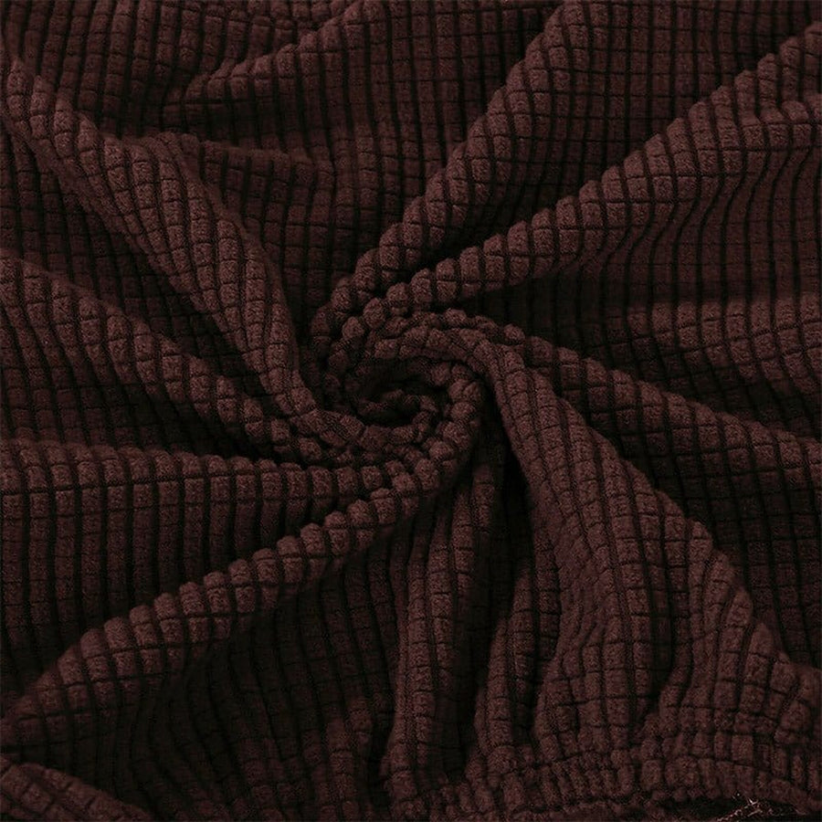 Tub Armchair Cover – Herringbone Knit – Espresso