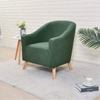 Tub Armchair Cover – Herringbone Knit – Forest