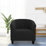 Tub Armchair Cover – Herringbone Knit – Ink Black
