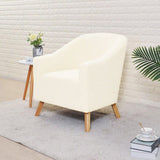 Tub Armchair Cover – Herringbone Knit – Ivory Cream