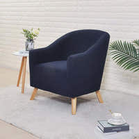 Tub Armchair Cover – Herringbone Knit – Midnight Navy