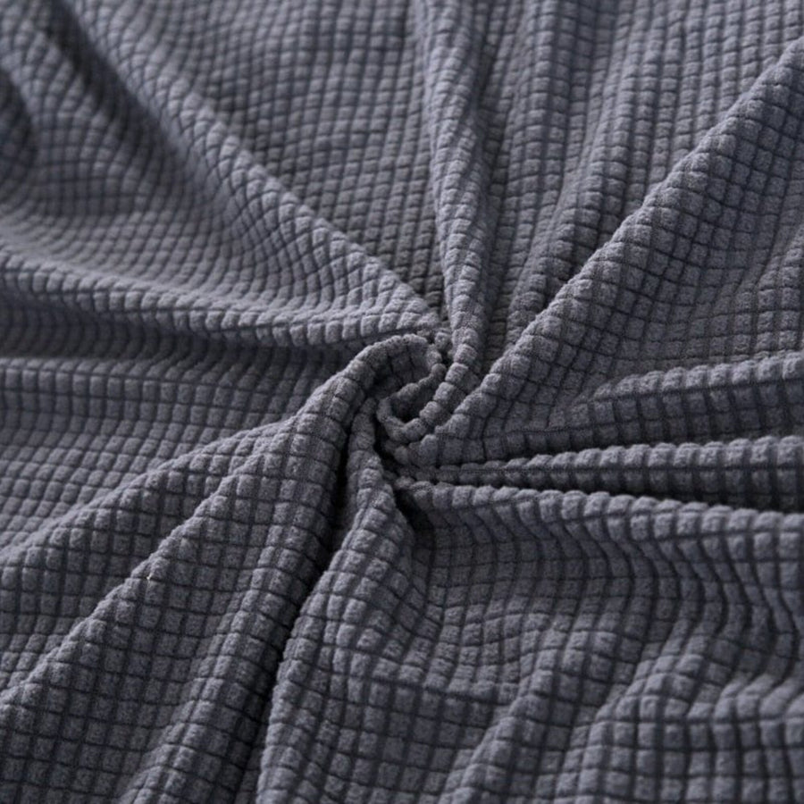 Tub Armchair Cover – Herringbone Knit – Charcoal