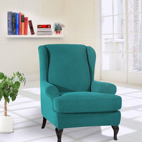 Armchair Cover – Smooth Wingback – Teal
