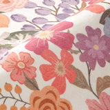 Covaba vintage floral scalloped area rug in warm beige, styled in a room setting, view 7