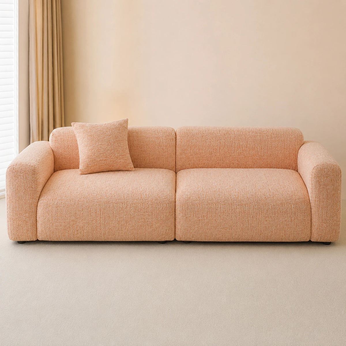 Sofa Cover – Chenille – Peach Clay