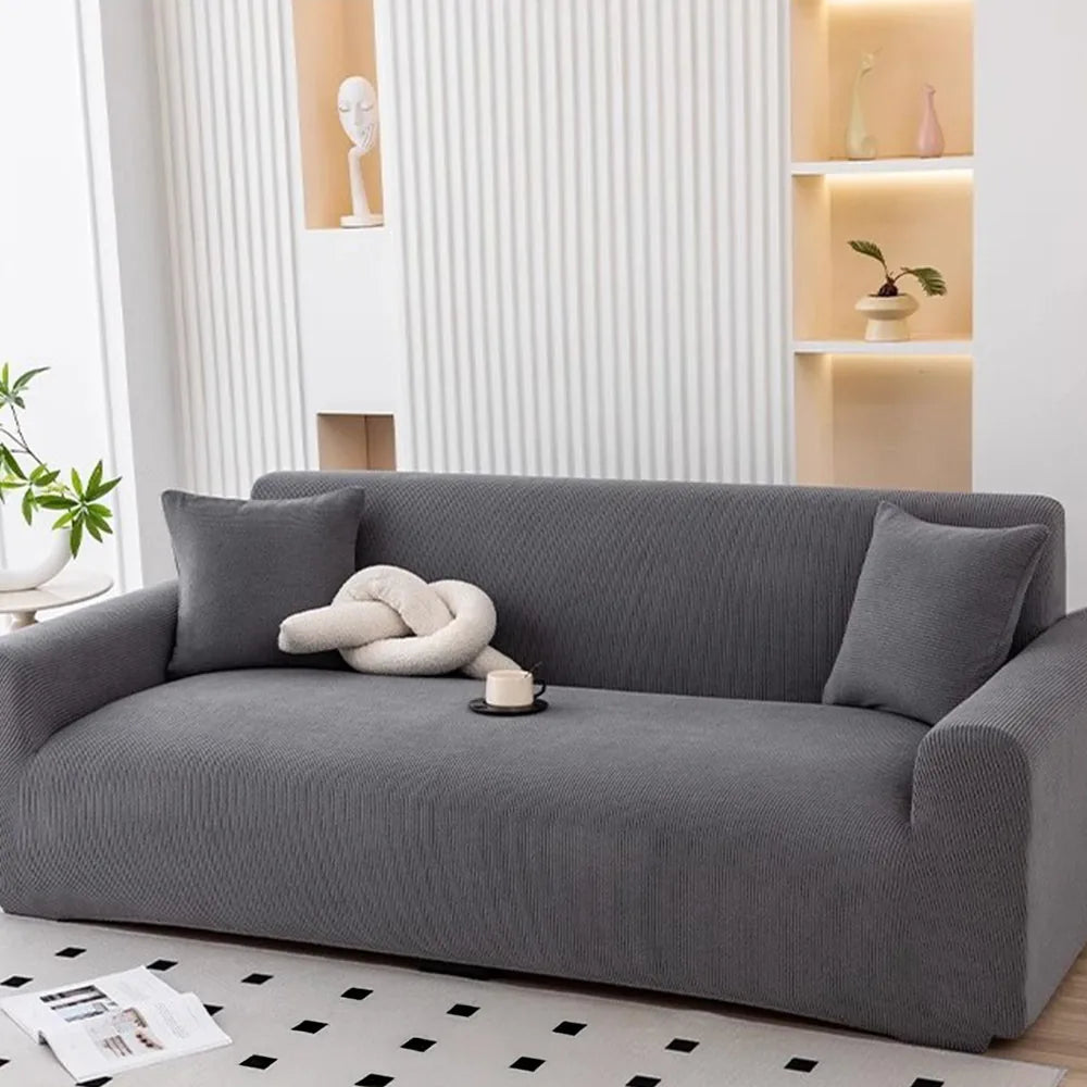 Sofa Cover – Corduroy – Charcoal Gray