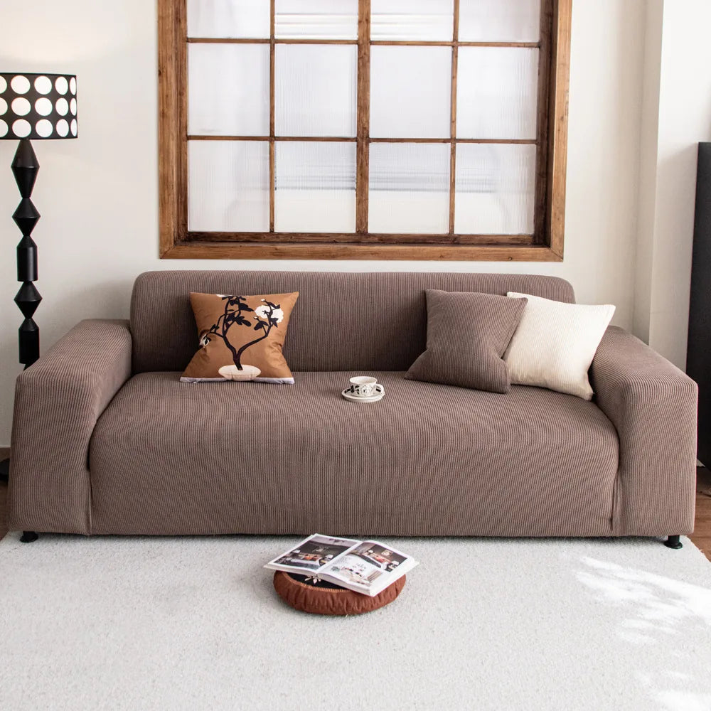 Sofa Cover – Corduroy – Mocha Brown