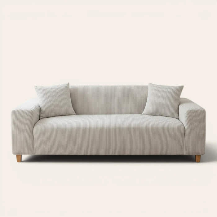 Sofa Cover – Corduroy – Silver Cloud