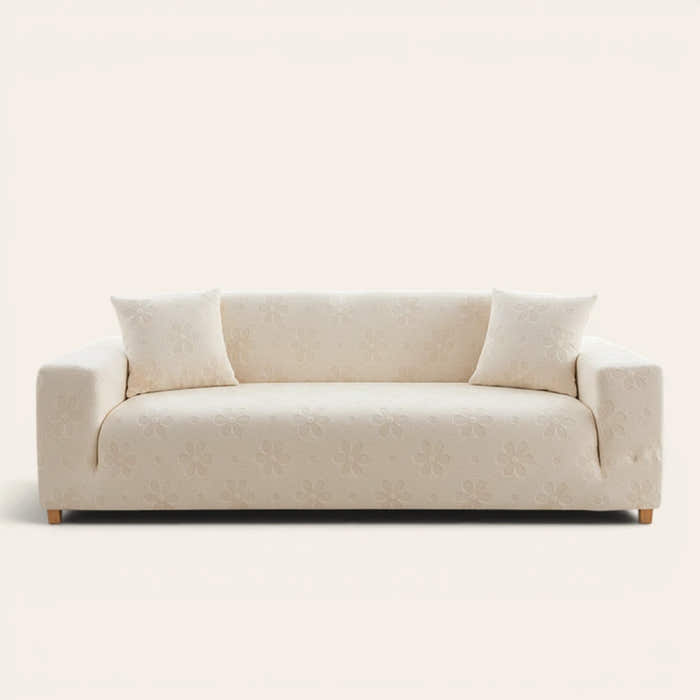 Sofa Cover – Floral – Cream Petal