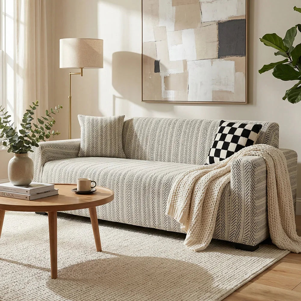 Sofa Cover – Geometric – Arrow Gray