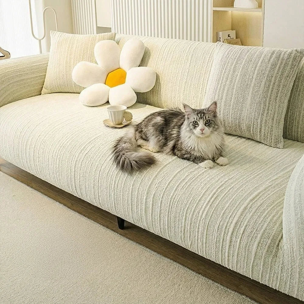 Sofa Cover – Jacquard – Cream Ivory