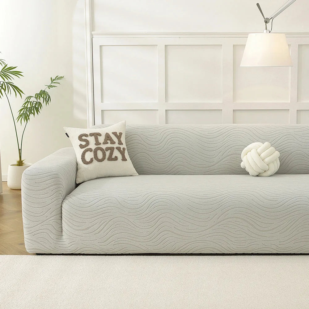Sofa Cover – Jacquard – Soft Ivory