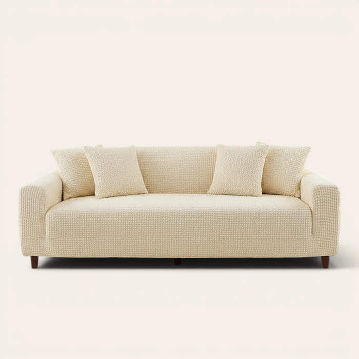 Sofa Cover – Quilted – Cream Ivory