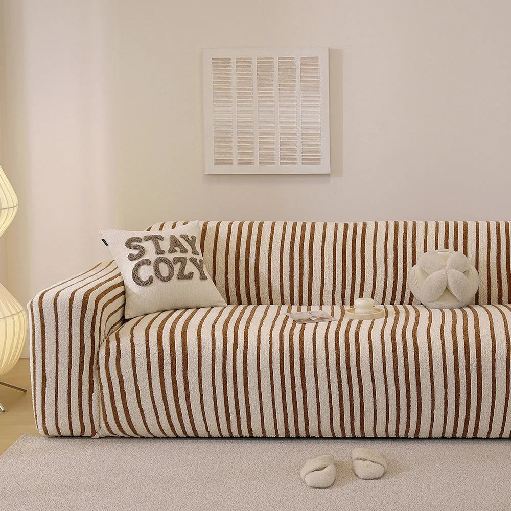 Sofa Cover – Striped – Caramel Stripe