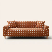 Sofa Cover – Teddy – Caramel Dot