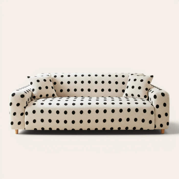 Sofa Cover – Teddy – Cream Black