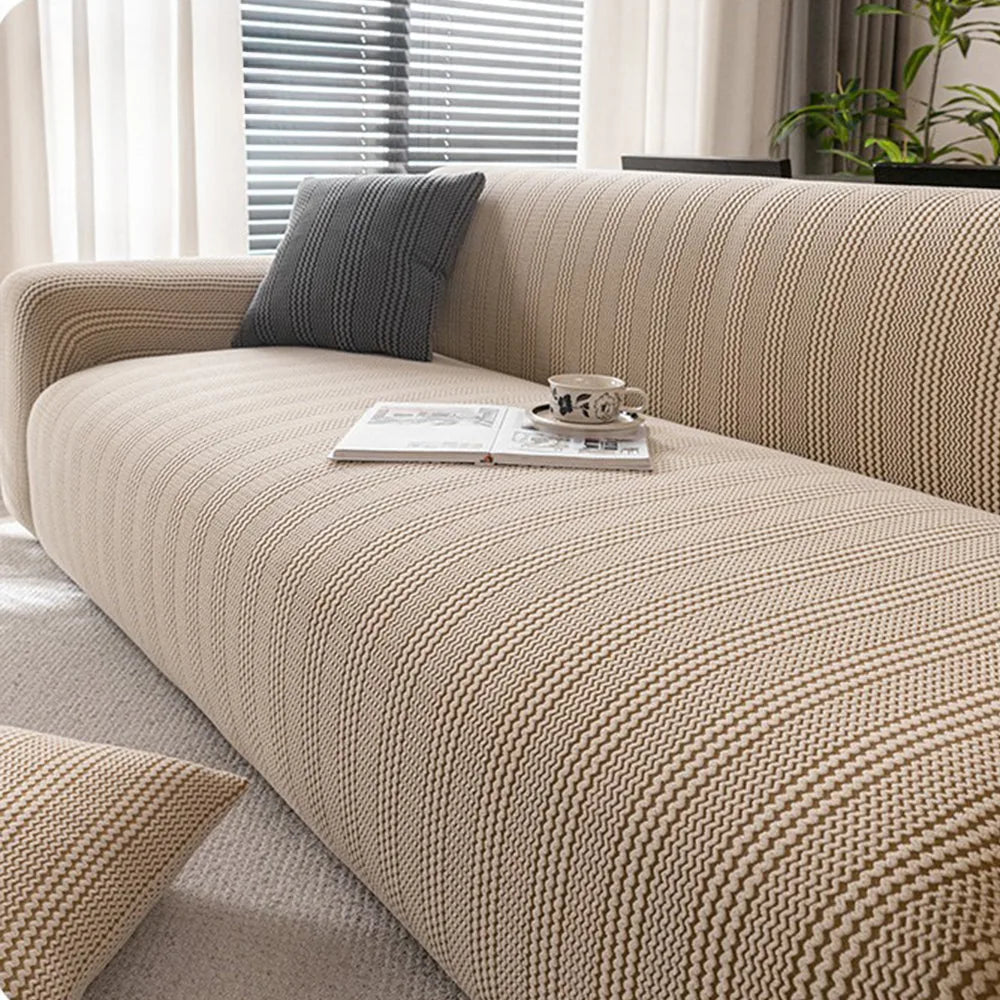 Sofa Cover – Waffle – Almond Cream