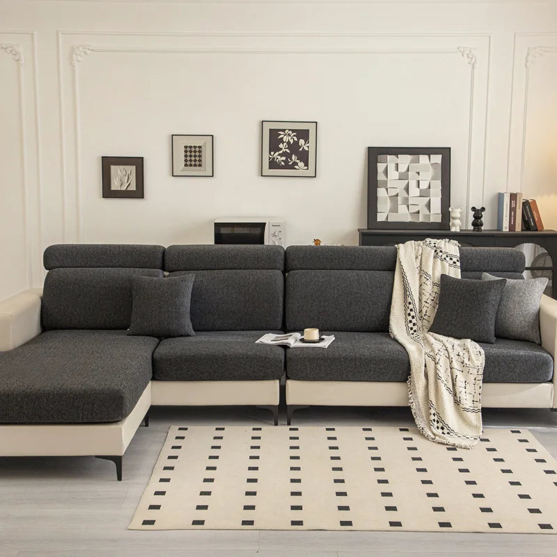 Sofa Cushion Cover – Knit – Charcoal Shade , photo 1