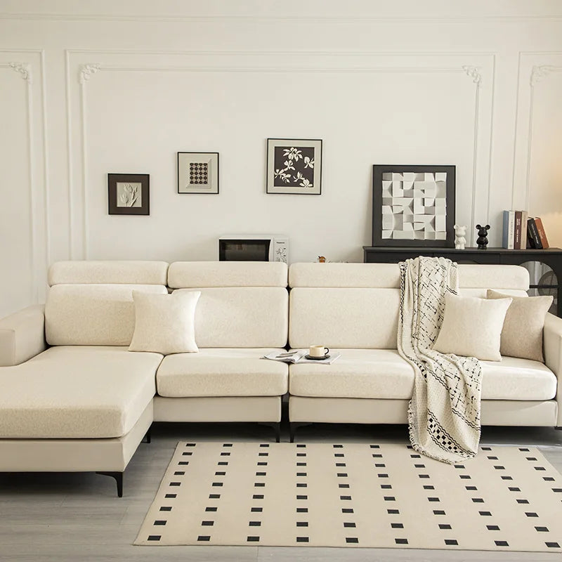 Sofa Cushion Cover – Knit – Cream Linen , photo 1