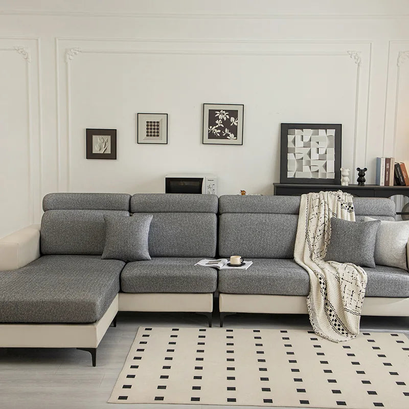 Sofa Cushion Cover – Knit – Stone Grey , photo 1