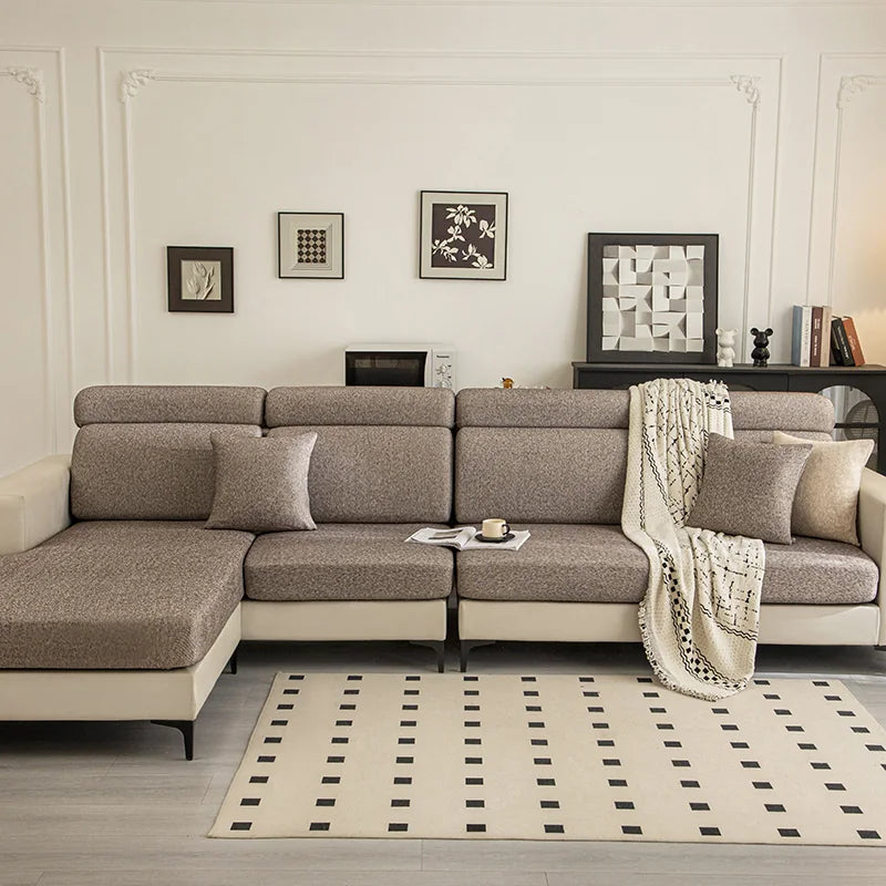Sofa Cushion Cover – Knit – Warm Taupe , photo 1