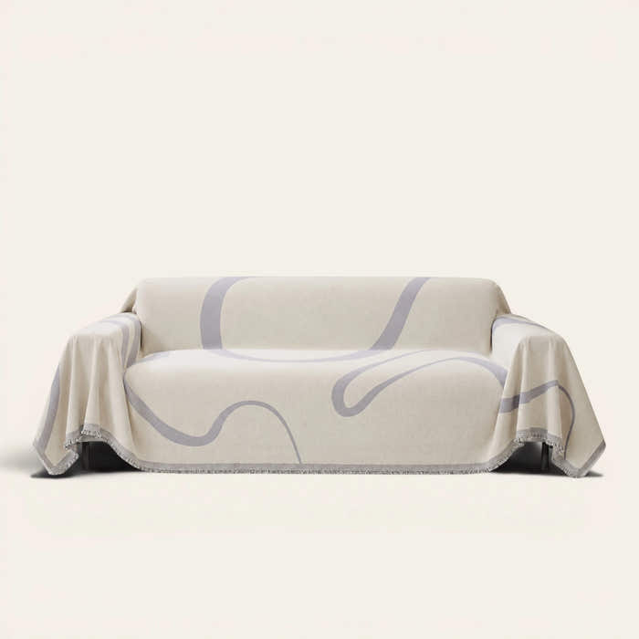 Sofa Throw – Abstract Muse – Monochrome Wave