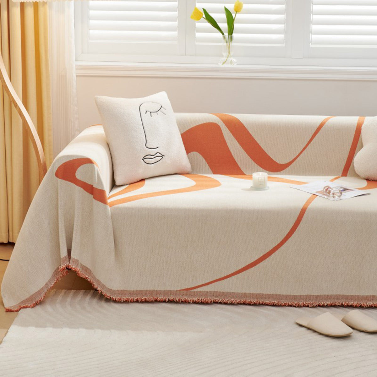 Sofa Throw – Abstract Muse – Sunset Stream