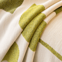Macro of the Whispering Fern Abstract Narratives fabric showing draped woven texture