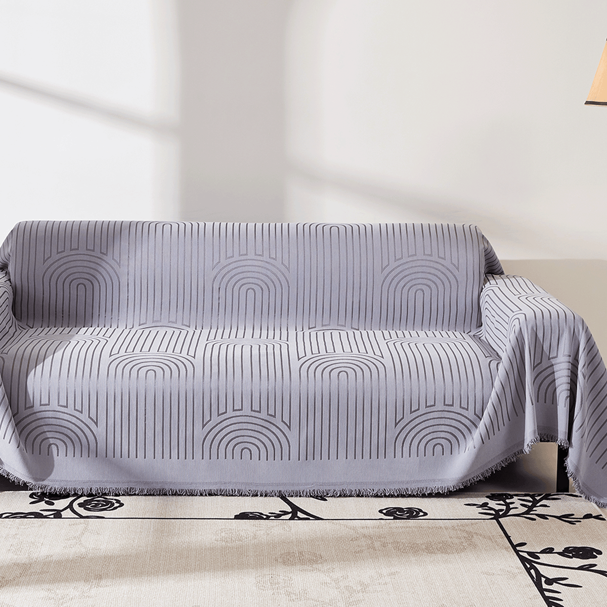 Sofa Throw – Arcane Ambiance – Misty Gray