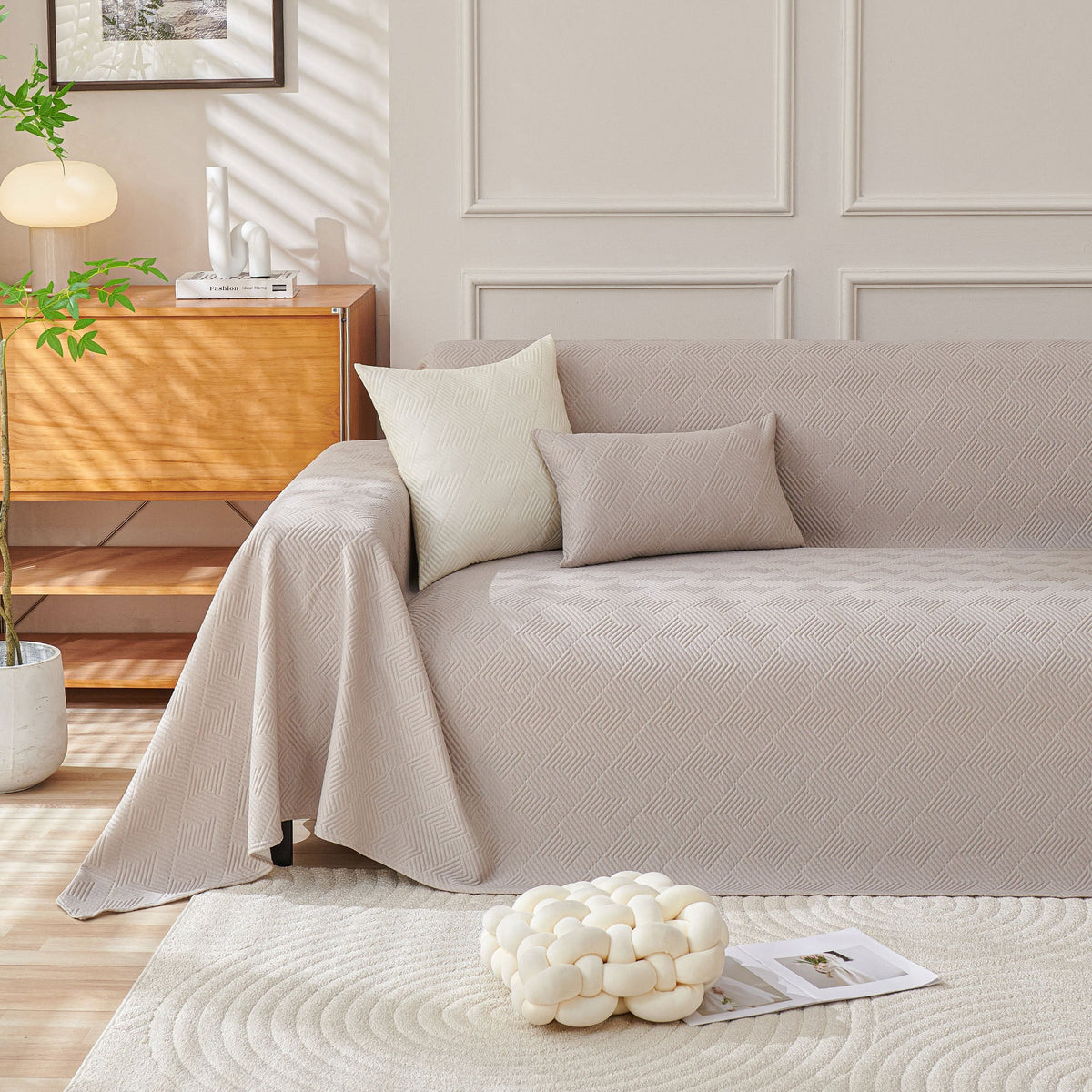 Sofa Throw – Artisan Cooling – Shell Taupe