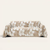 Sofa Throw – Bloom Elegance – Mocha Latte
