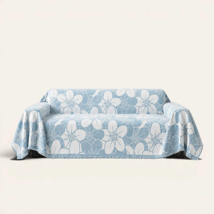 Sofa Throw – Bloom Elegance – Ocean Bloom